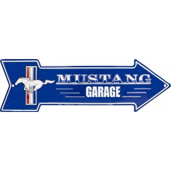 GE Mustang Garage arrow sign